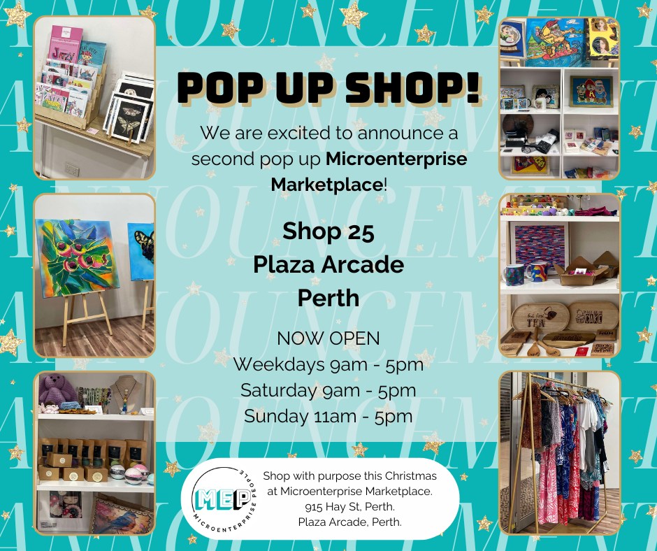 Flyer advertising pop-up Marketplace